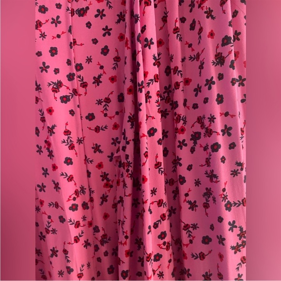 Diane Von Furstenberg Saville Floral Pink Lemonade Wrap Dress - Picture 4 of 6